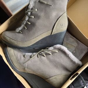 UGG Women's Gray Wedge Boots